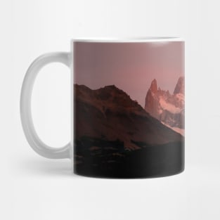 Alpenglow on Mount Fitz Roy at sunrise Mug